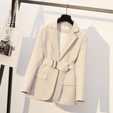 Spring Autumn New Office Ladies Blazer Jacket Women One Button Solid Color Suit Coat Elegant Fashion Outwear with