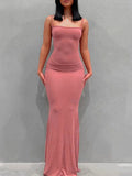 Slip Sleeveless Backless Maxi Dress Women 2022 Y2k Summer Bodycon Sexy Elegant Outfits Ladies Birthday Party Club