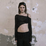 Summer New Women's Clothing Sexy Pure Hot Babes Wind Inclined Irregular Design Short-Term Open-Enavel