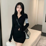 Y2k Mini Dresses For Women 2021 Clothing New Fall Sexy Korean Fashion Clothes For Womens Gothic Kawaii Hoodies Long