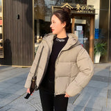 Down Cotton Clothes Women's Short Style 2024 Winter New Thickened Loose Stand Collar Bread Clothing Cotton-Padded Clothes Small Coat Tide-Outfit