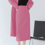And Long Coffee Dress Women's Summer Open Skirt One High-Waisted Skirt Bag Hip Skirt Suit