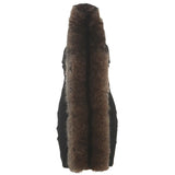 2025 Autumn New Women's Sexy Hanging Neck Hairy Neck Stitching Bump Color Bag Hip