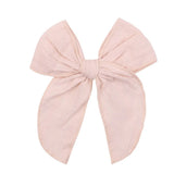 Solid Color Large Bowknot Hair Clips For Cute Girls Cotton Linen Handmade Hairpins Boutique Barrettes Kids Hair