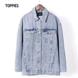 2021 Women Denim Jacket Loose Casual Blue Coats Female Outwear Vintage Jacket Long Sleeve Turn-down Collar