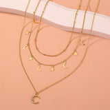 Star and Moon Necklace-Outfit