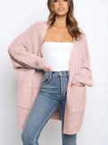 Winter Women's Knitted Cardigan Top Loose Sweater Coat Casual Street Women's Clothing Oversized Cardigan Black
