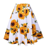 Women's Runway Cotton Retro Vintage Skirt Black Faldas High Waist A Line Rockabilly Jupe 50s Swing Umbrella Skirts Pin Up