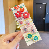 Children Cute Cartoon Fruit Elastic Hair Bands Girls Baby Lovely Rubber Bands Ponytail Holder Kids Hair