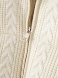 Cabel Knitted Zipper Puffer Coat- Outfit