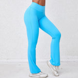 Zingj Nude Elastic Sports Lulu Peach Hip Horn Yoga Pants Show Slim Dance Training Running Sports Fitness Pants-Outfit