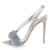Banquet High-Heeled Sandals Ball Plush Sandals Chengdu Supply
