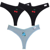 Embroidery Cotton G-String Women's Panties Underwear Female Panties For Women Low Rise Comfortable Thongs Woman