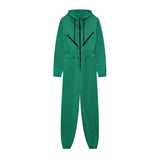 2025Ebay Hot Explosive Sports Casual Women's Hooded Jumpsuit