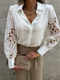 Innovative Elegant Lace Stitching Shirt