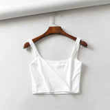 Sale 2020 Summer Women Sexy Sleeveless Tops Fashion Short Square Collar Tank Tops 4