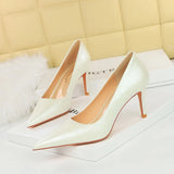 Zingj Vintage Fashion Women's Shoes Banquet High Heels Spring And Autumn Heels With High Heels Shallow Pointed Single