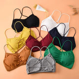 Teenage Girls Seamless Cross Beauty Back Bottom Wrapped Chest Sexy Tube Top No Steel Ring Anti-glare Girl