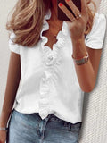 Women's Urban Leisure Long Sleeve Ruffle