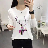 Chemise Femme Manche Longue Long Sleeve Tshirt Women 2021 Casual Cotton T Shirt White T-Shirt Plus Size Camiseta