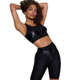 Zingj Hip Yoga Suit Women's Fitness Suit Bra Net Color Buttock Shorts Yoga Suit- Outfit