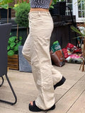 Washed Pocket Solid Cargo Pants- Outfit
