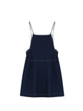 Vintage Denim Spaghetti Strap Mini Dress Streetwear Harajuku Sleeveless High Waist Female Party Club Kawaii A-line