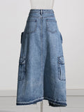 Skirt Female 2025 Autumn New Ins Wind High Waist Show Thin A-Word Skirt Niche Design Sense Edge Fishtail