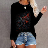 Spring Autumn New Fashion Solid T-shirts Harajuku Long Sleeve Cotton Tee Shirts Elegant Y2K O Neck Female Clothes Top