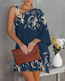 Summer Batwing Sleeve Off-the-shoulder Metal