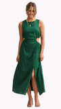 Zingj Sweet Wind Summer New Solid Color Closed Waist Round Collar Fashion Dress