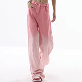 Zingj Purple Jeans Female 2023 New Design Sense Niche Summer High Waist Loose Show Thin Wide Leg