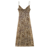 Women's Clothing 2025 Spring New Street Fashion Mesh Animal Print Sling
