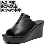 Waterproof Table Thick Bottom Slippers High Slope And Fitting Room Slippers Ultra-High Heel Night Shop Show Loose Girl Cold