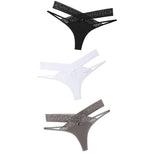 Set Women Sexy Lace Panties Transparent Low-waist Underpant Hollow Out Thong Female Seamless G-string Underwear