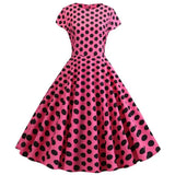 Women Summer Dress Vintage Floral Print Rockabilly Dress Robe Femme Sundress Vestidos 2022 Polka Dot Party
