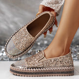 Ladies Casual Shoes Fashion Low-Top Shoes 2025 Spring And Autumn New Water Drilling Set Foot Single