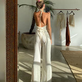 Zingj New Sexy Hot Girl Hanging Neck Top Pleated Slim Small Fragrance Wind Suit Female Fashion-Outfit