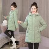 2021 Winter Women Jacket Long Hooded Cotton Padded Female Coat High Quality Warm Basic Outwear Parkas Women