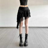 Trend 2025 Summer Women's New Solid Color Hottie High Waist Side Design Irregular