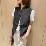 The Spring Of 2023, The New Imitation Silk Silk Black Horse Clip Chinese Style Commuter
