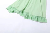 Green Frill Mini Dress-Outfit
