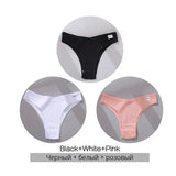 Cotton Brazilian Women's Panties V Waist G-String Underwear Women T Back Underpants Intimate Lingerie Women's