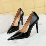 Zingj Retro Fashion Simple Ultra High Heel Shallow Pointed Sexy Thin Single Shoes High