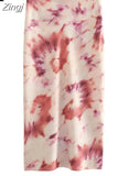 2023 Women Skirt Tie Dye Summer Long Skirts For Women Fashion 2023 High Waist Midi Skirt Vintage Elegant Women's