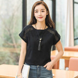 Summer Blouses Lace Batwing Sleeve Shirts For Womens Tops Shirts Plus Size Women Clothing Korean 2018 Blusas