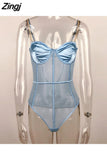 Sexy Bodysuit Women Lace Strapless Bodies For Women Female Bodys Overalls For Women Slim One Piece Bodycon Body