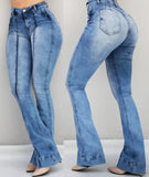 Washed Street Elastic Pants Wide-leg