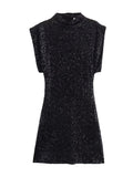 Women's Beads Dress Dress Sleeveless Party With Cushioned Shoulder Mini Dress