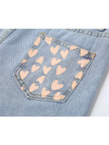 High Waist Denim Short Women Summer Chic Pocket Printing Tassel Hole Ripped Jeans Short Femme Short Pants Women